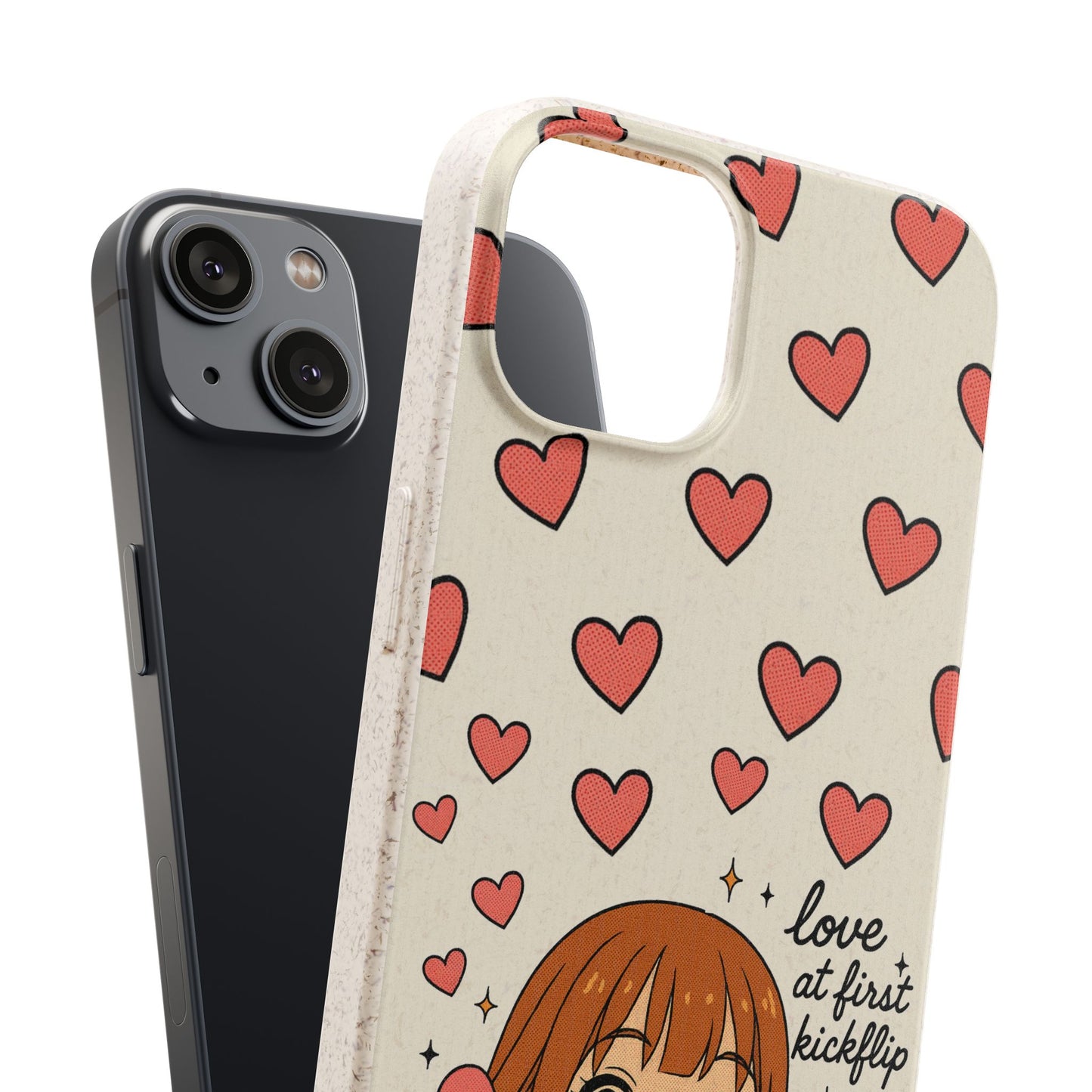 Anime Heartphone Biodegradable Phone Case — “Love at First Kickflip”