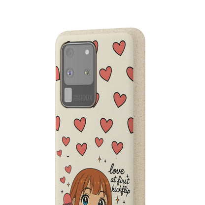 Anime Heartphone Biodegradable Phone Case — “Love at First Kickflip”