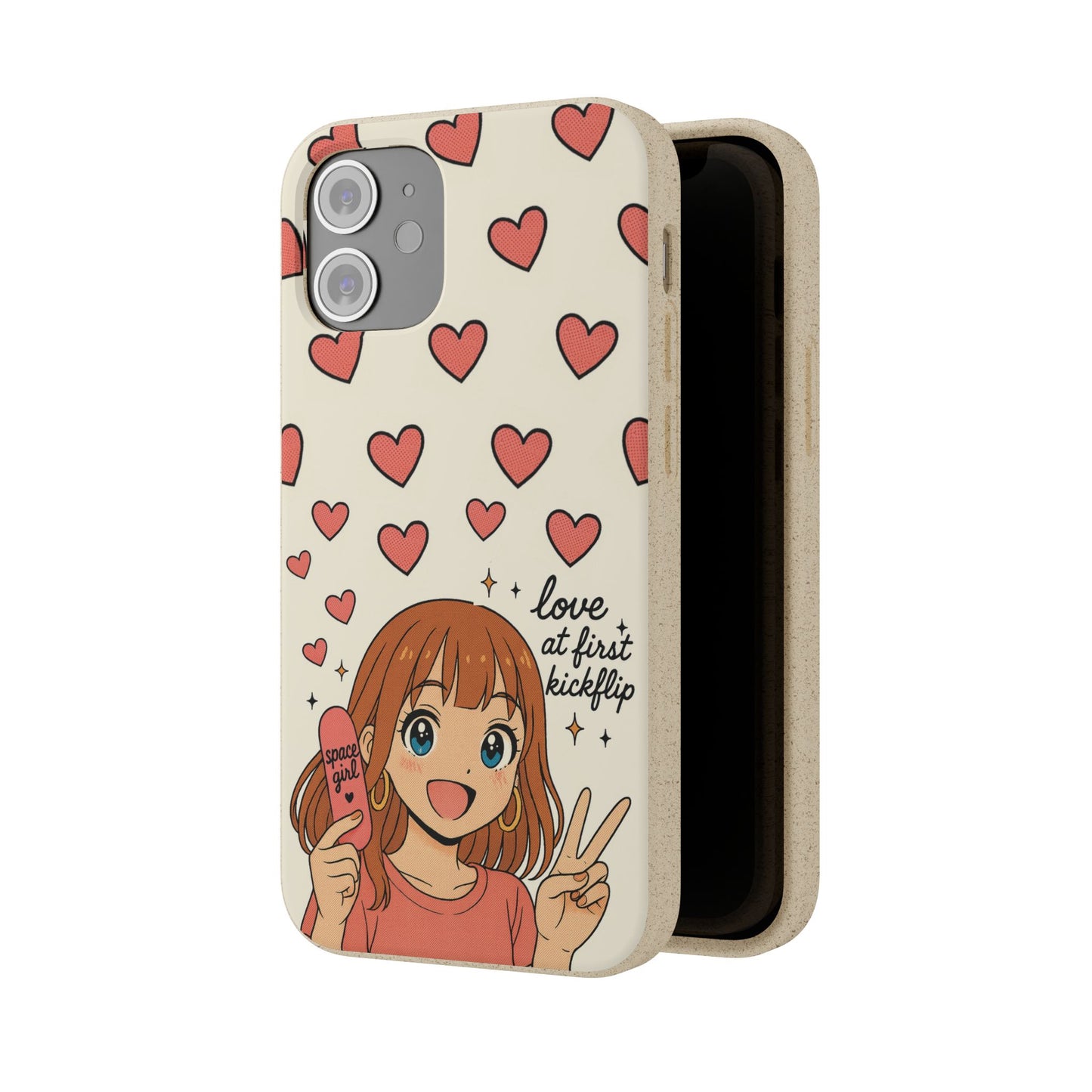 Anime Heartphone Biodegradable Phone Case — “Love at First Kickflip”