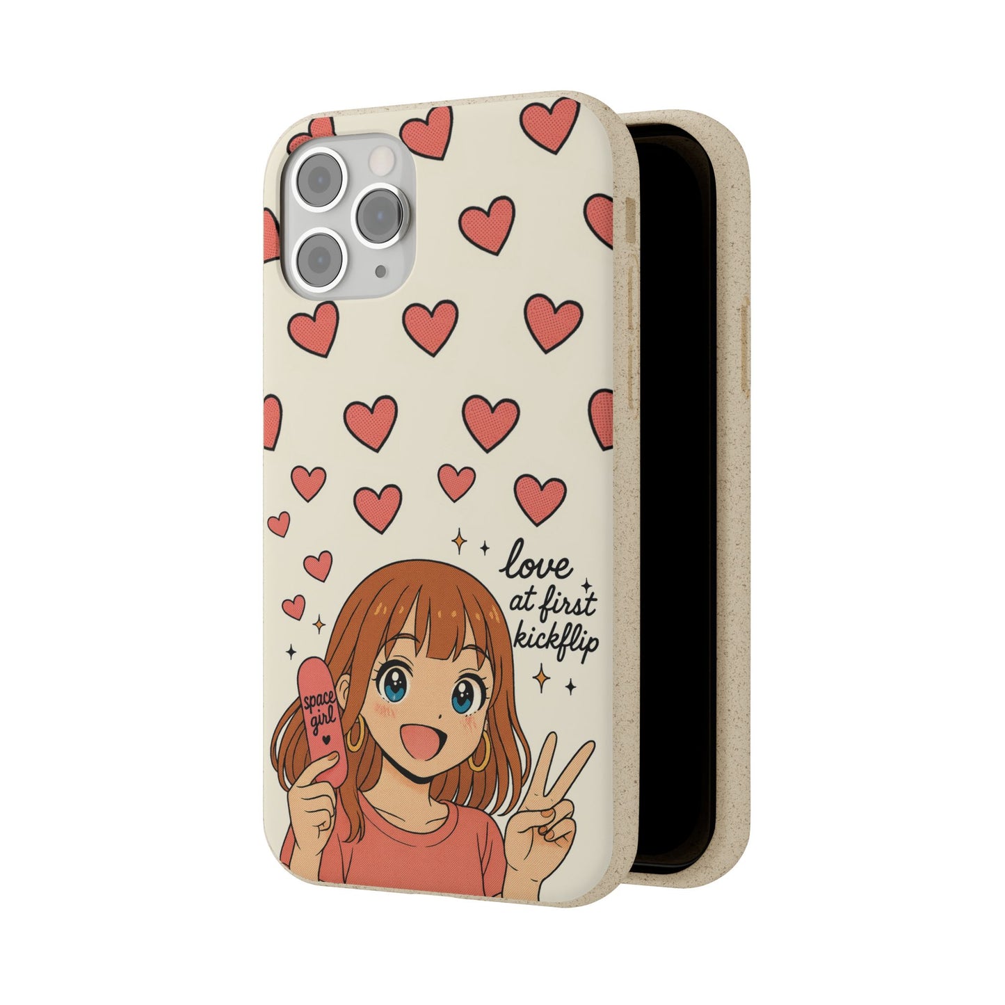 Anime Heartphone Biodegradable Phone Case — “Love at First Kickflip”