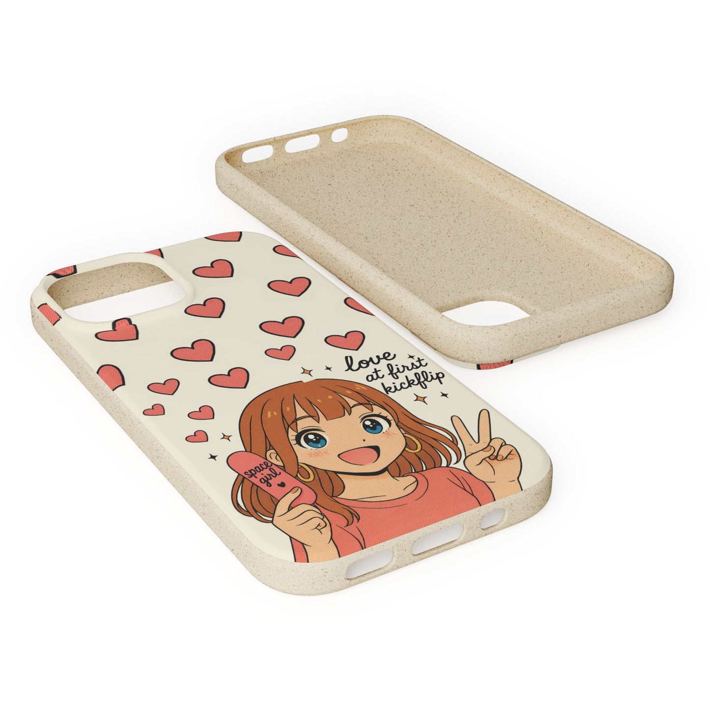 Anime Heartphone Biodegradable Phone Case — “Love at First Kickflip”
