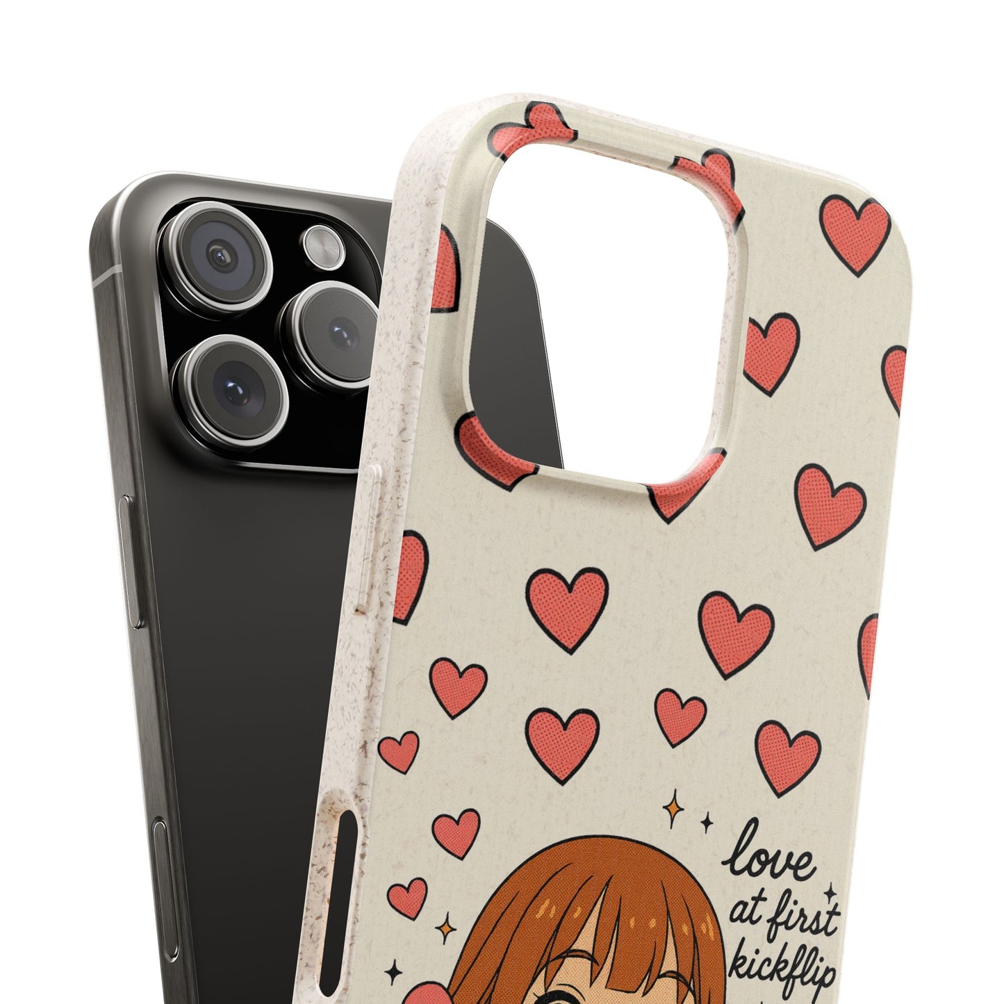 Anime Heartphone Biodegradable Phone Case — “Love at First Kickflip”