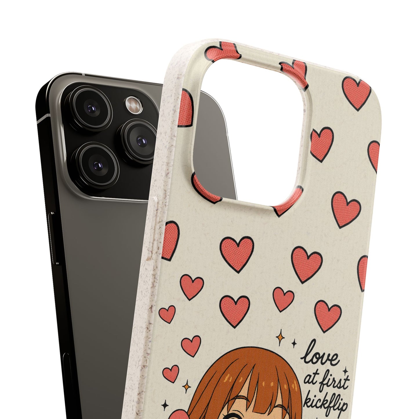 Anime Heartphone Biodegradable Phone Case — “Love at First Kickflip”