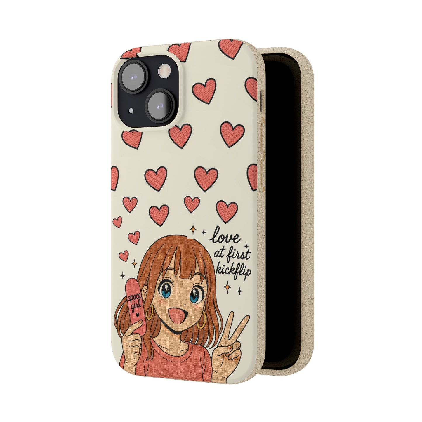 Anime Heartphone Biodegradable Phone Case — “Love at First Kickflip”