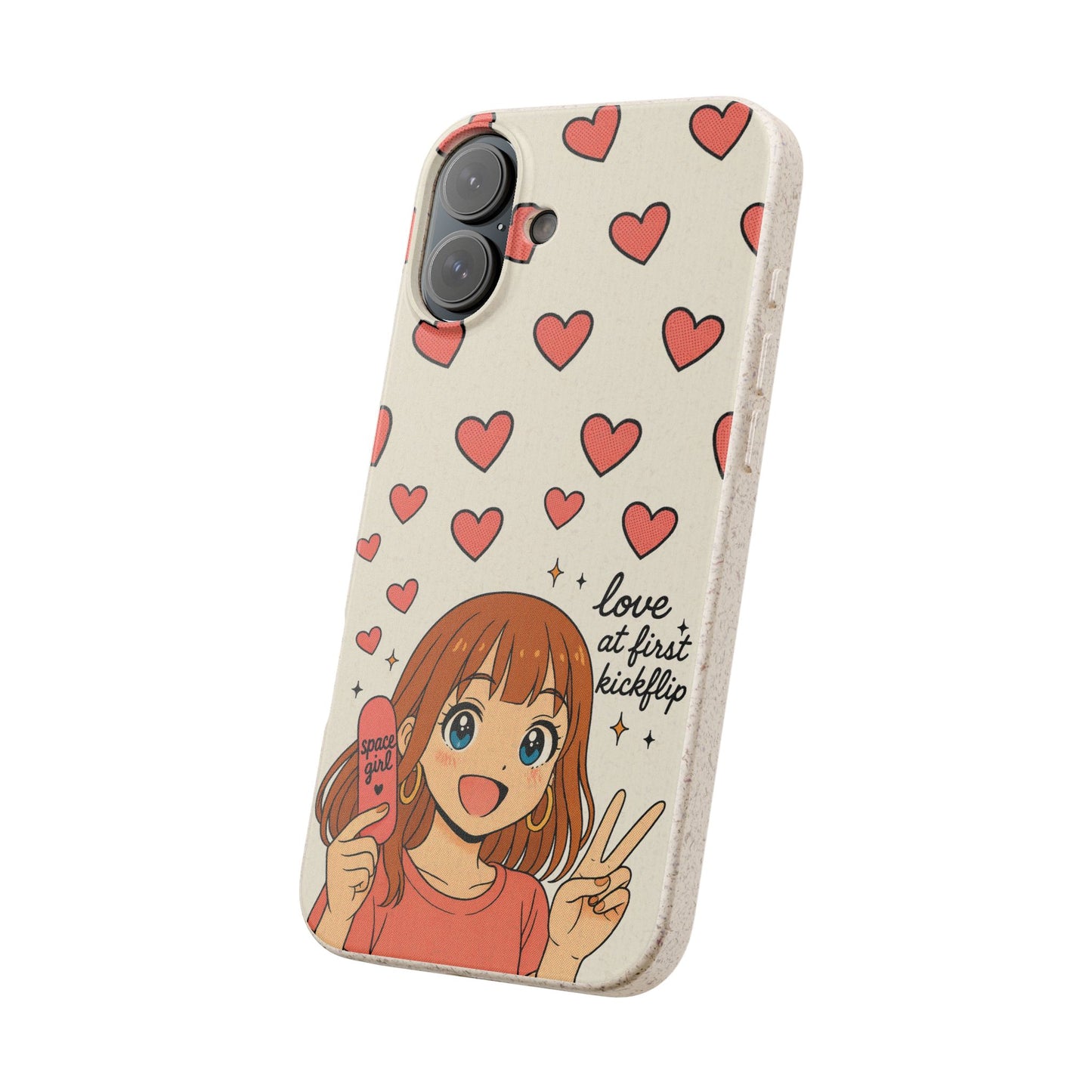 Anime Heartphone Biodegradable Phone Case — “Love at First Kickflip”