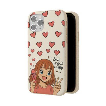Anime Heartphone Biodegradable Phone Case — “Love at First Kickflip”