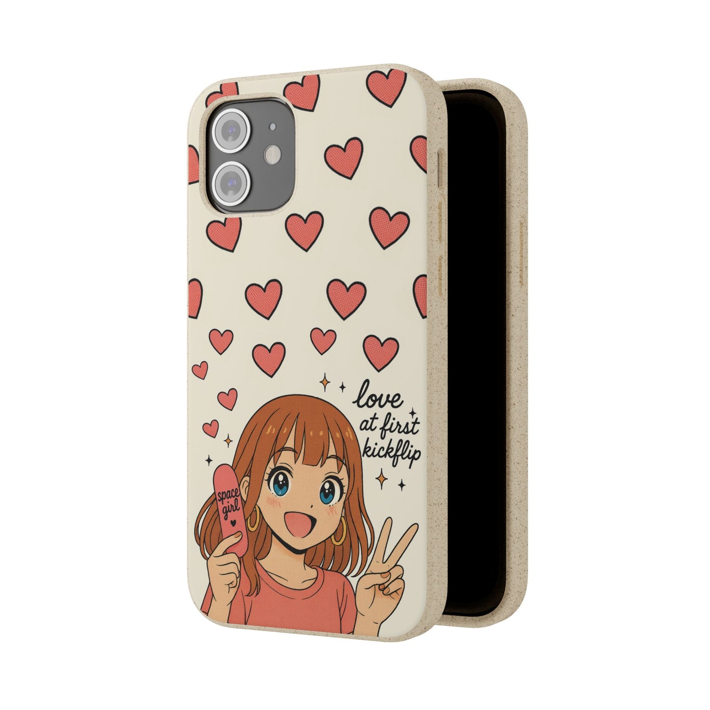Anime Heartphone Biodegradable Phone Case — “Love at First Kickflip”
