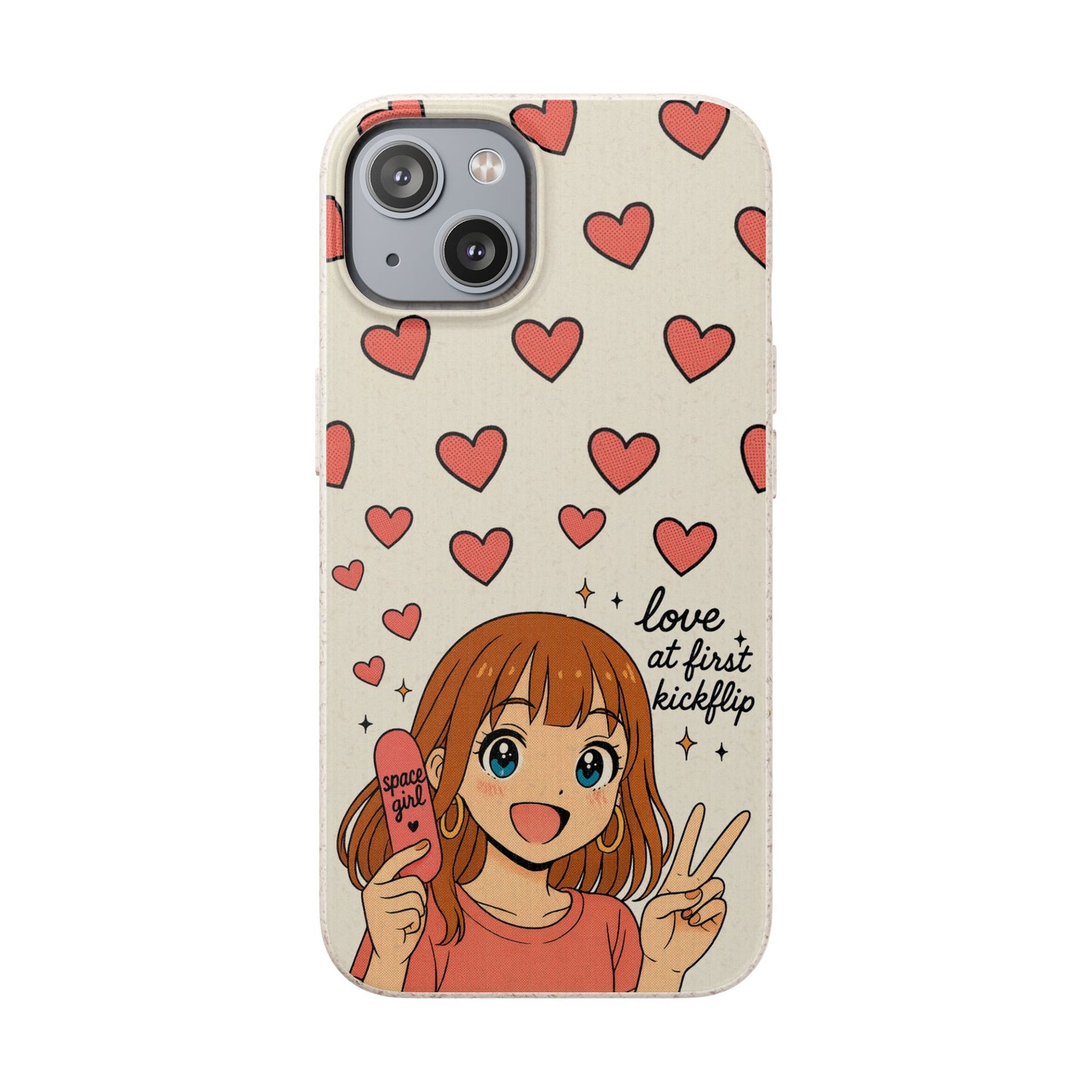 Anime Heartphone Biodegradable Phone Case — “Love at First Kickflip”