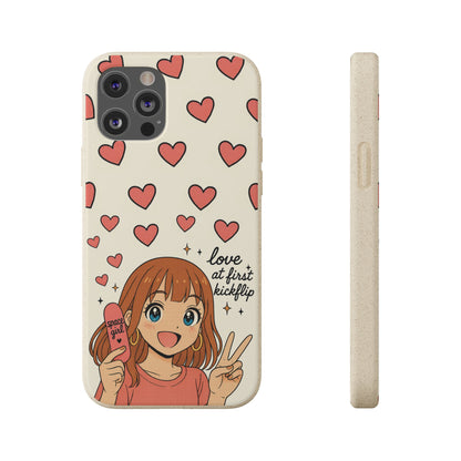 Anime Heartphone Biodegradable Phone Case — “Love at First Kickflip”