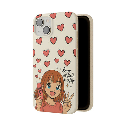 Anime Heartphone Biodegradable Phone Case — “Love at First Kickflip”