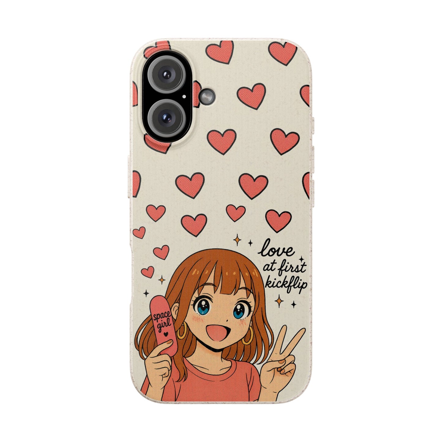 Anime Heartphone Biodegradable Phone Case — “Love at First Kickflip”