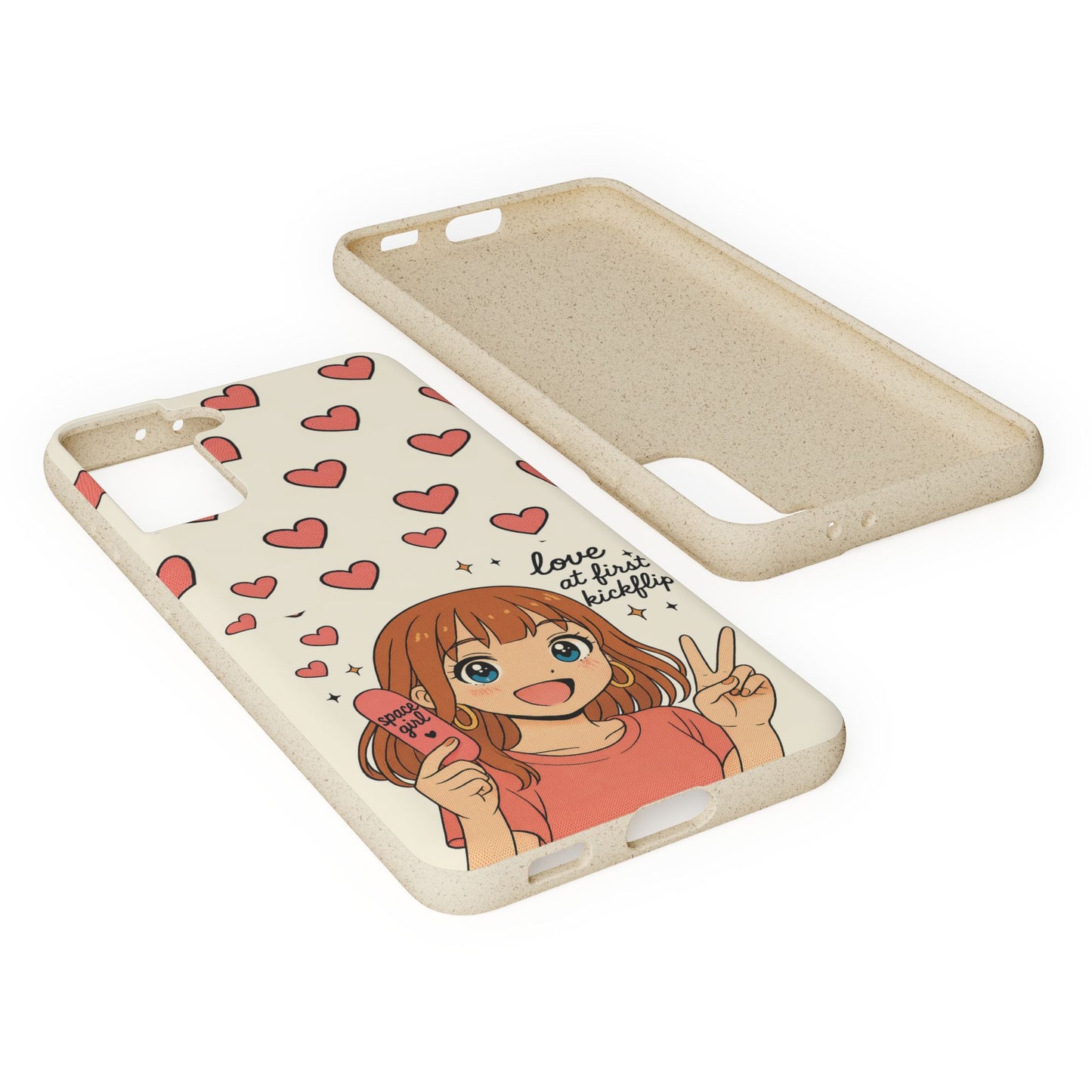 Anime Heartphone Biodegradable Phone Case — “Love at First Kickflip”