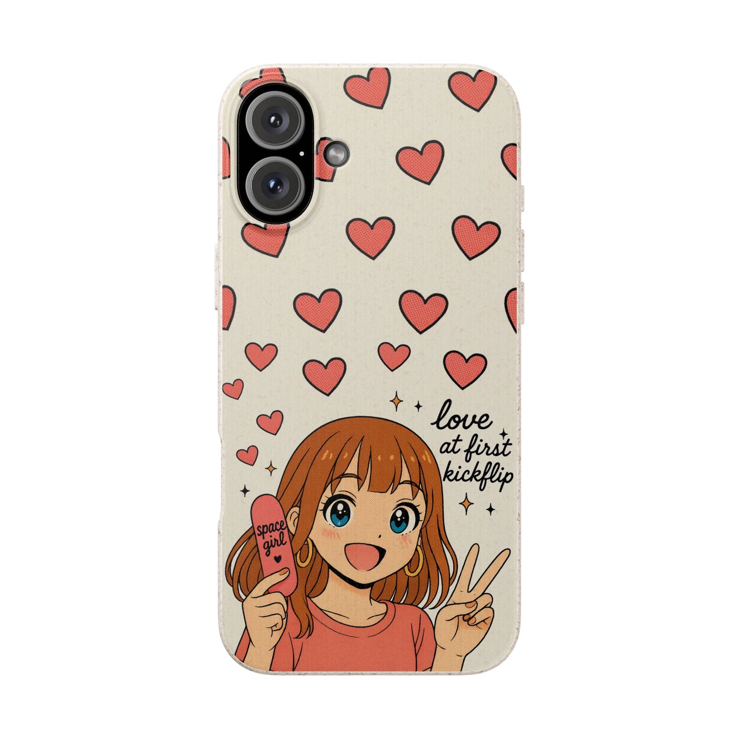 Anime Heartphone Biodegradable Phone Case — “Love at First Kickflip”