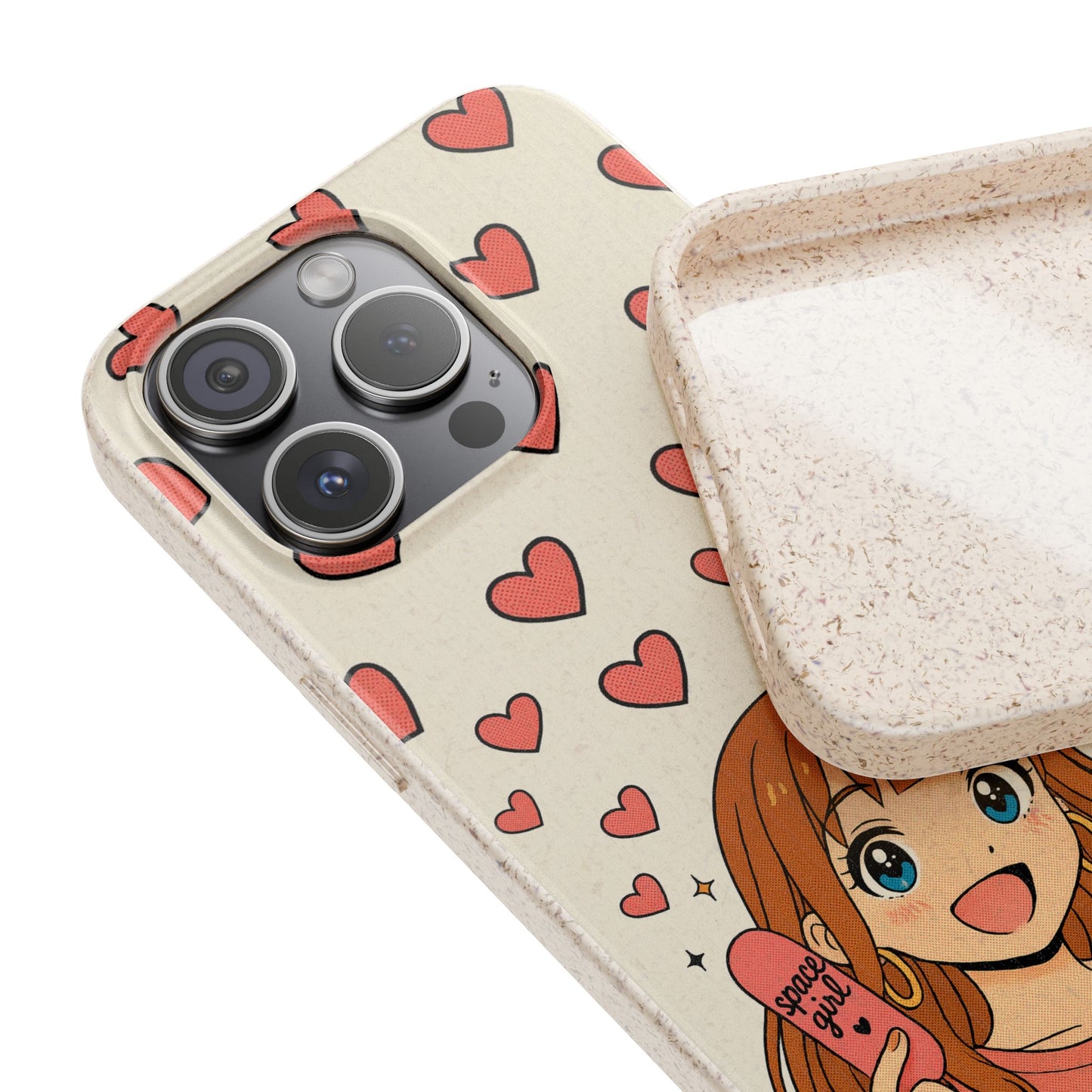 Anime Heartphone Biodegradable Phone Case — “Love at First Kickflip”
