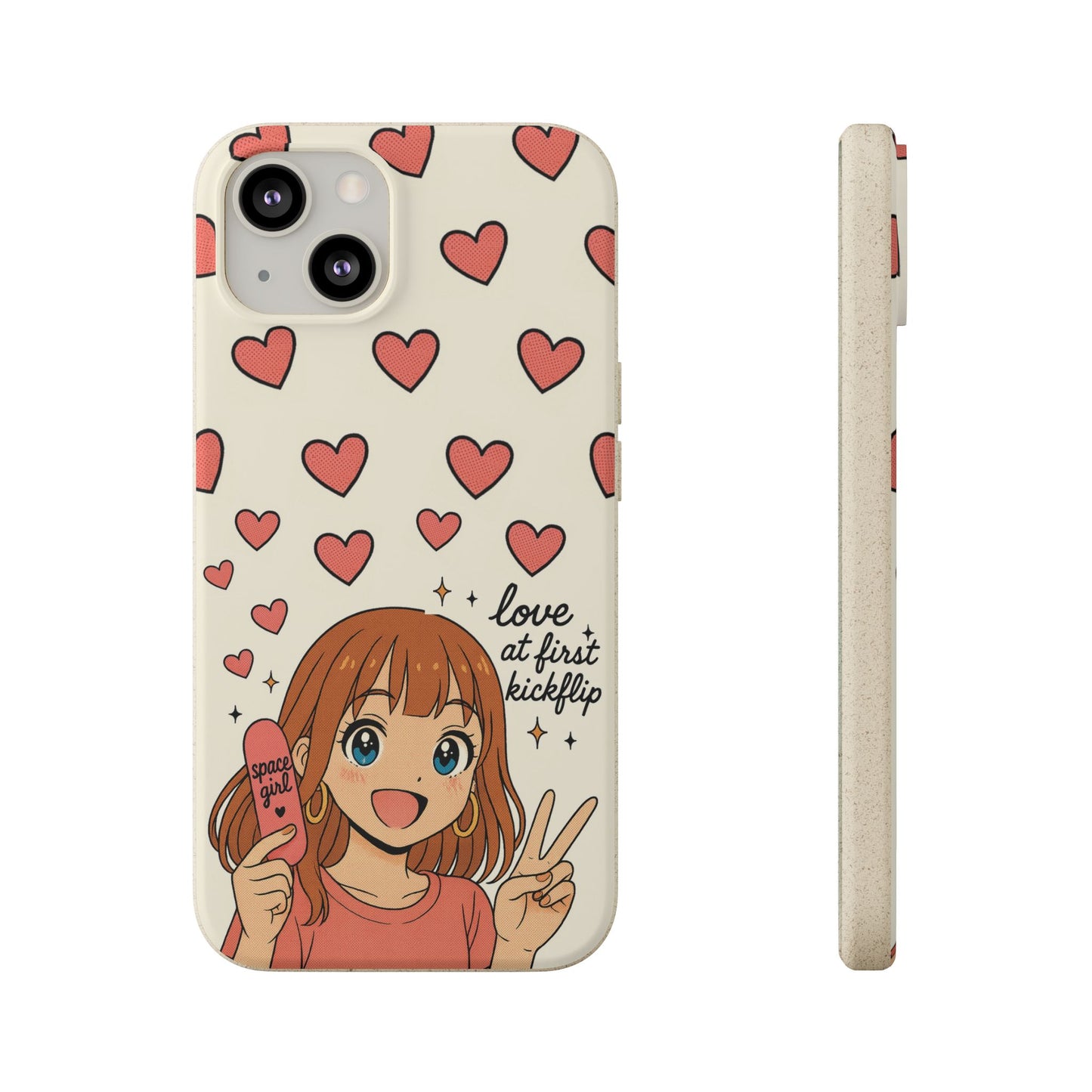Anime Heartphone Biodegradable Phone Case — “Love at First Kickflip”