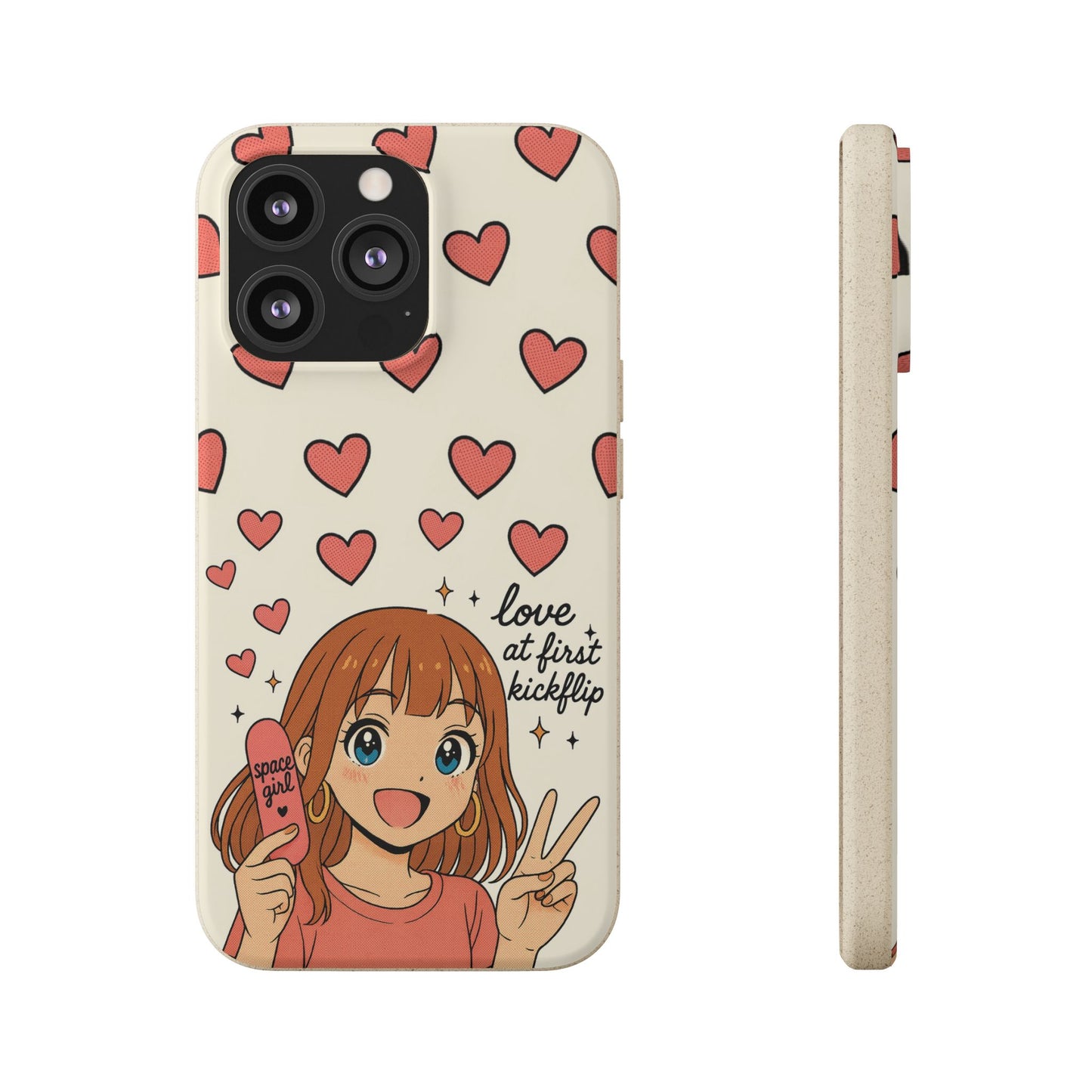 Anime Heartphone Biodegradable Phone Case — “Love at First Kickflip”