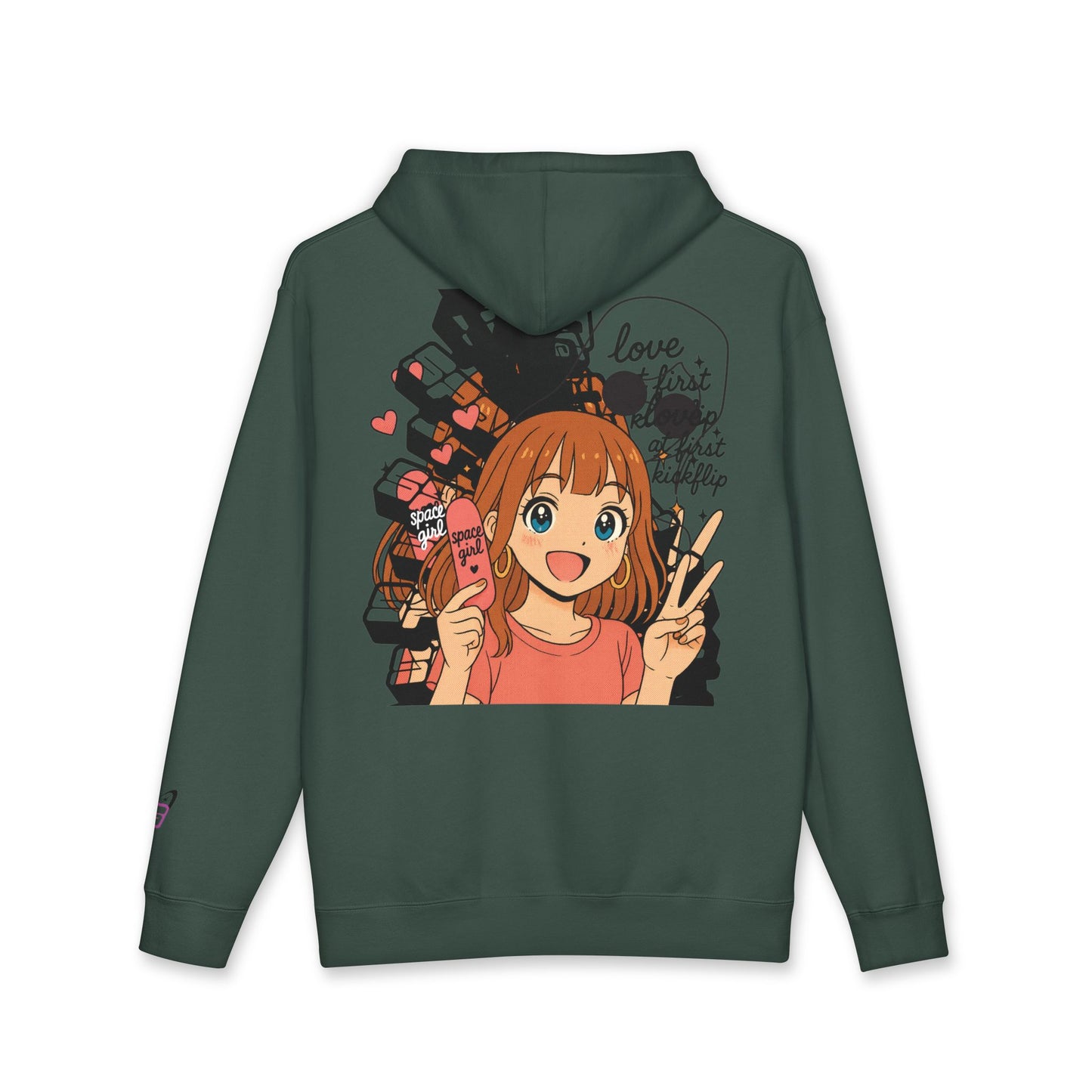 Time Warped Heavy Weight Hoodie - "Love at first kickflip"