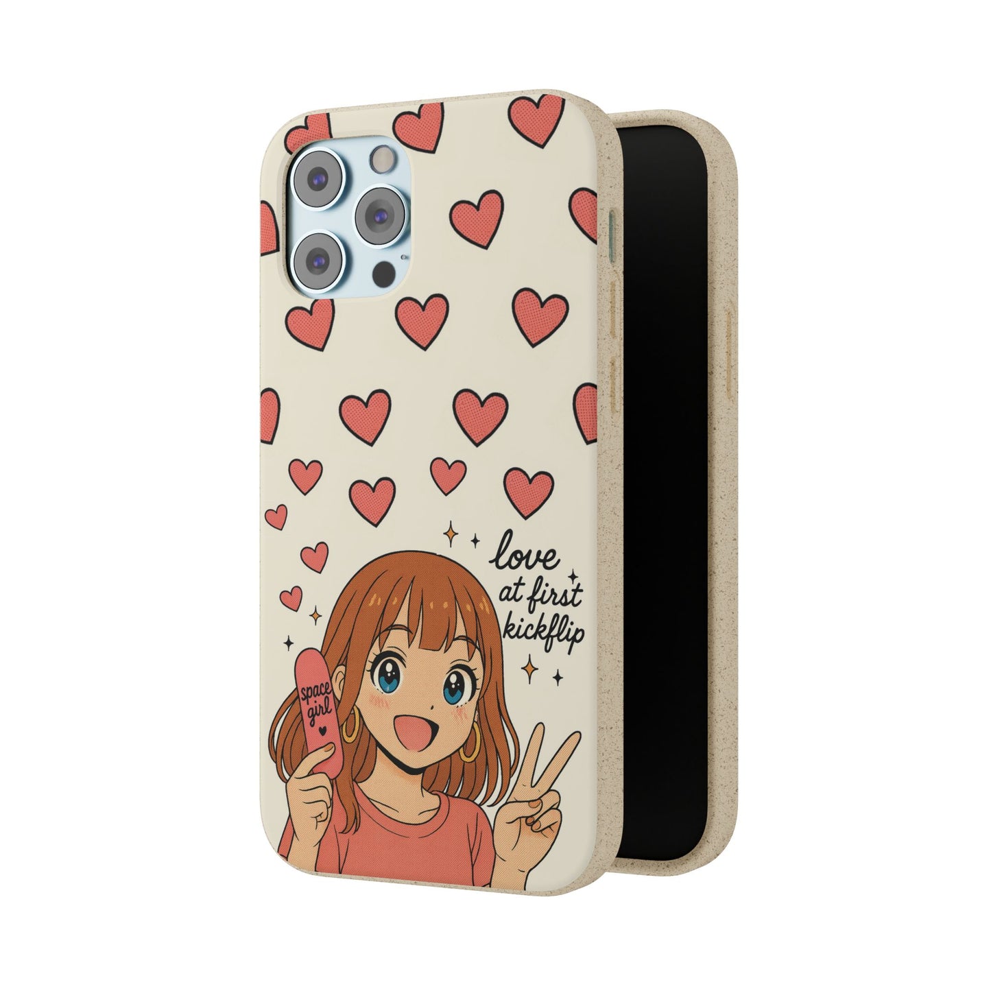 Anime Heartphone Biodegradable Phone Case — “Love at First Kickflip”