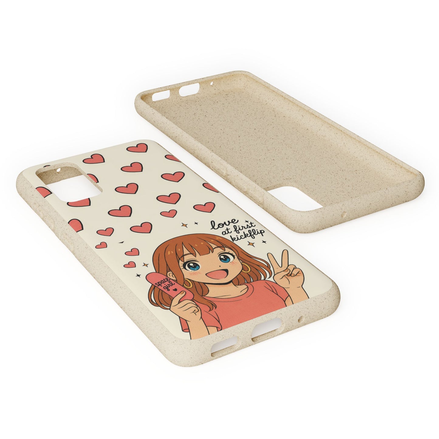 Anime Heartphone Biodegradable Phone Case — “Love at First Kickflip”