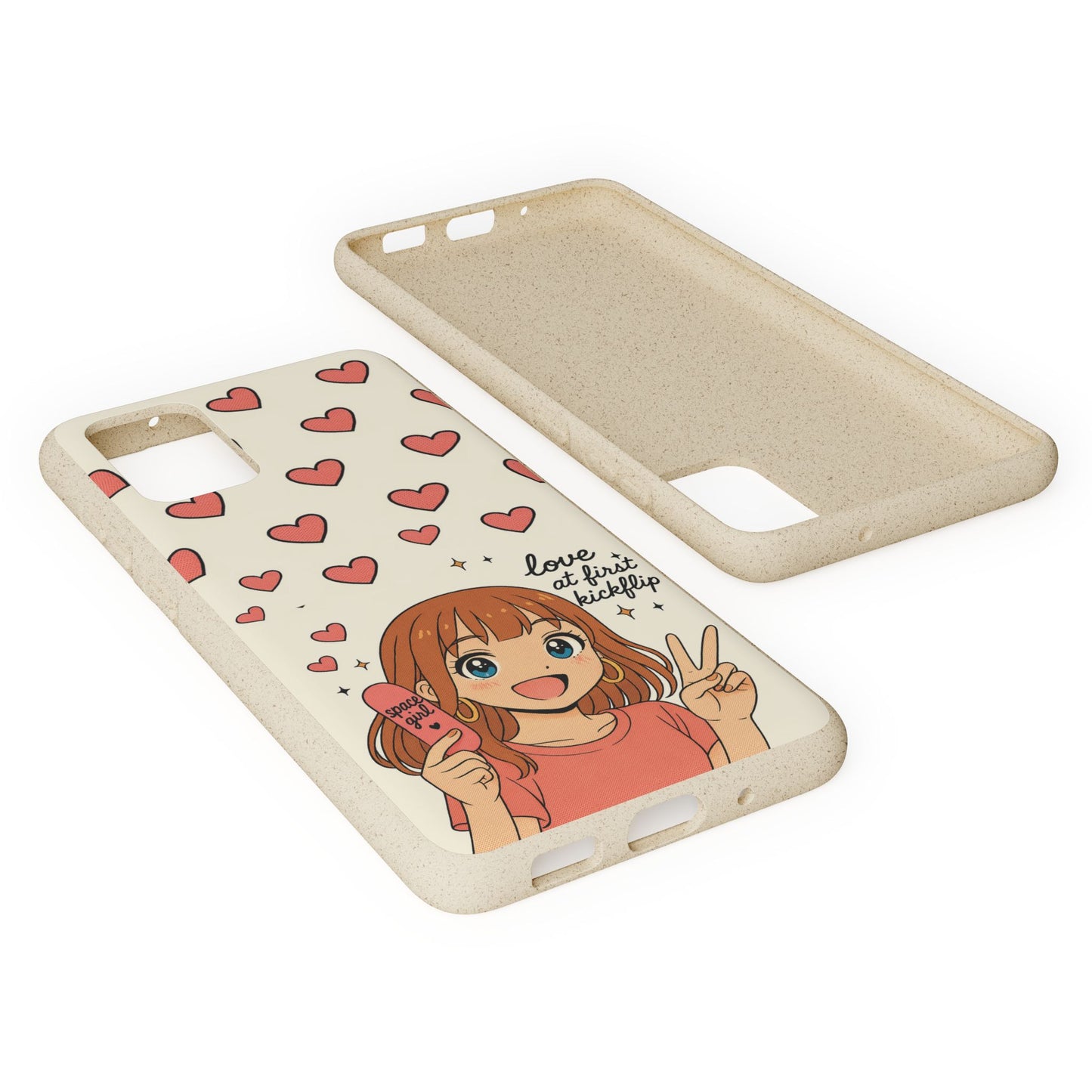 Anime Heartphone Biodegradable Phone Case — “Love at First Kickflip”