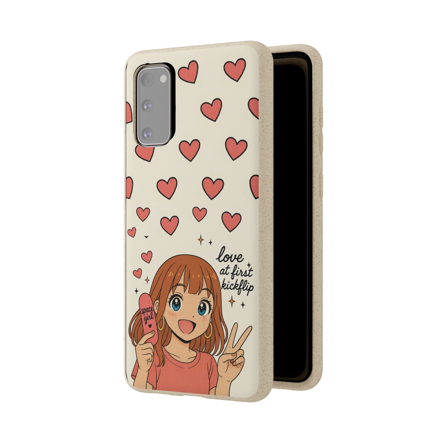 Anime Heartphone Biodegradable Phone Case — “Love at First Kickflip”