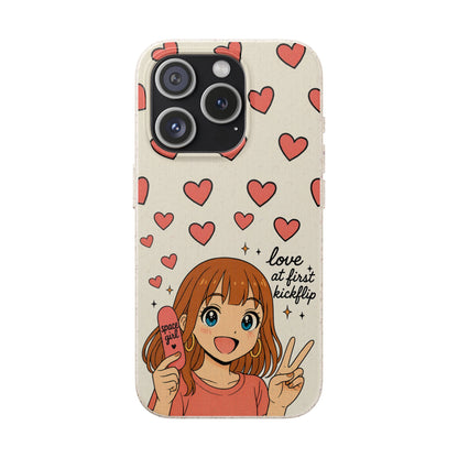 Anime Heartphone Biodegradable Phone Case — “Love at First Kickflip”
