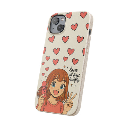 Anime Heartphone Biodegradable Phone Case — “Love at First Kickflip”