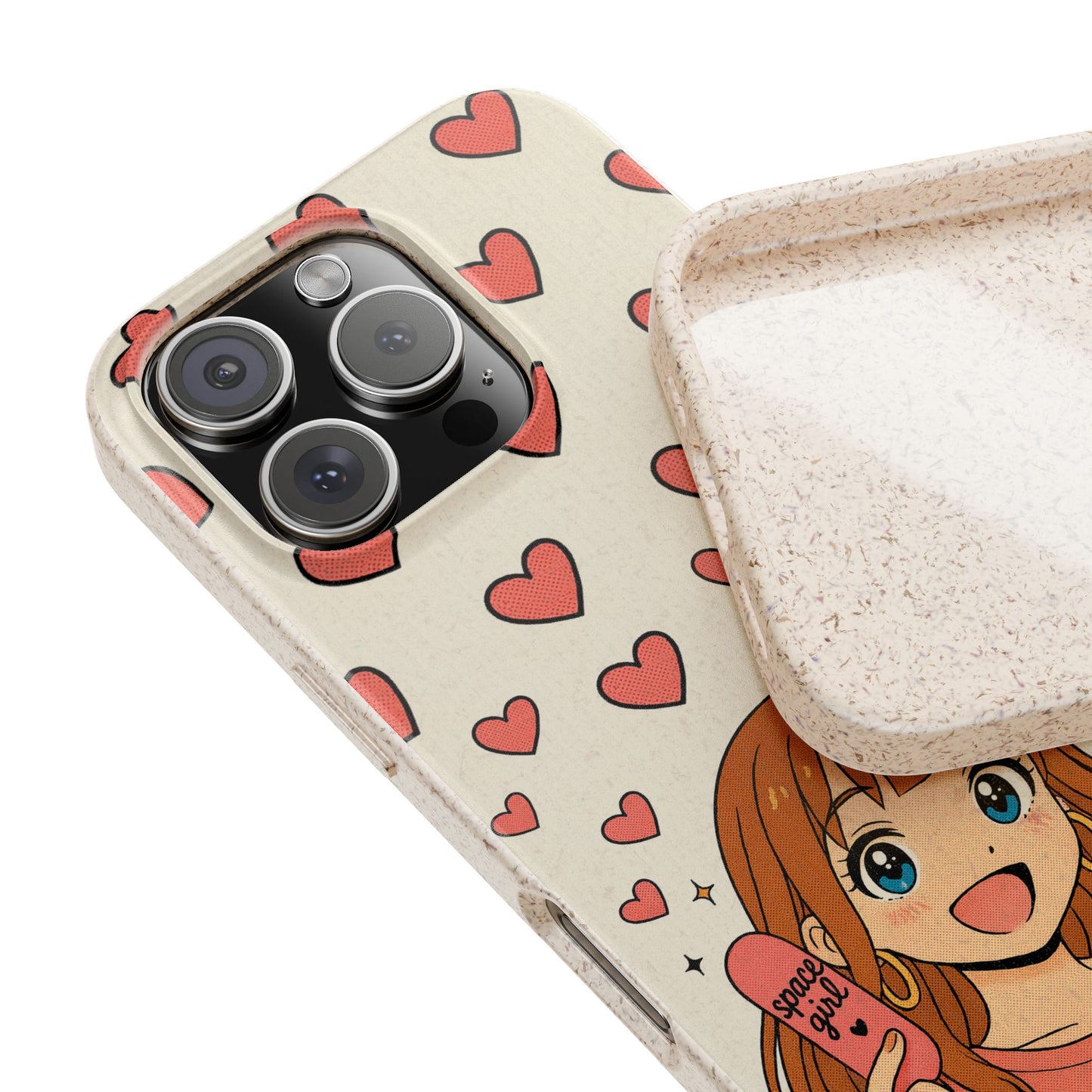 Anime Heartphone Biodegradable Phone Case — “Love at First Kickflip”