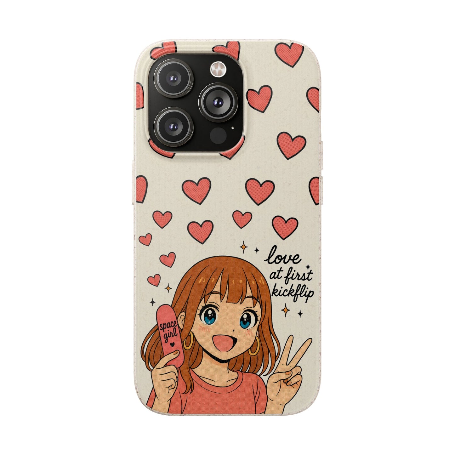 Anime Heartphone Biodegradable Phone Case — “Love at First Kickflip”