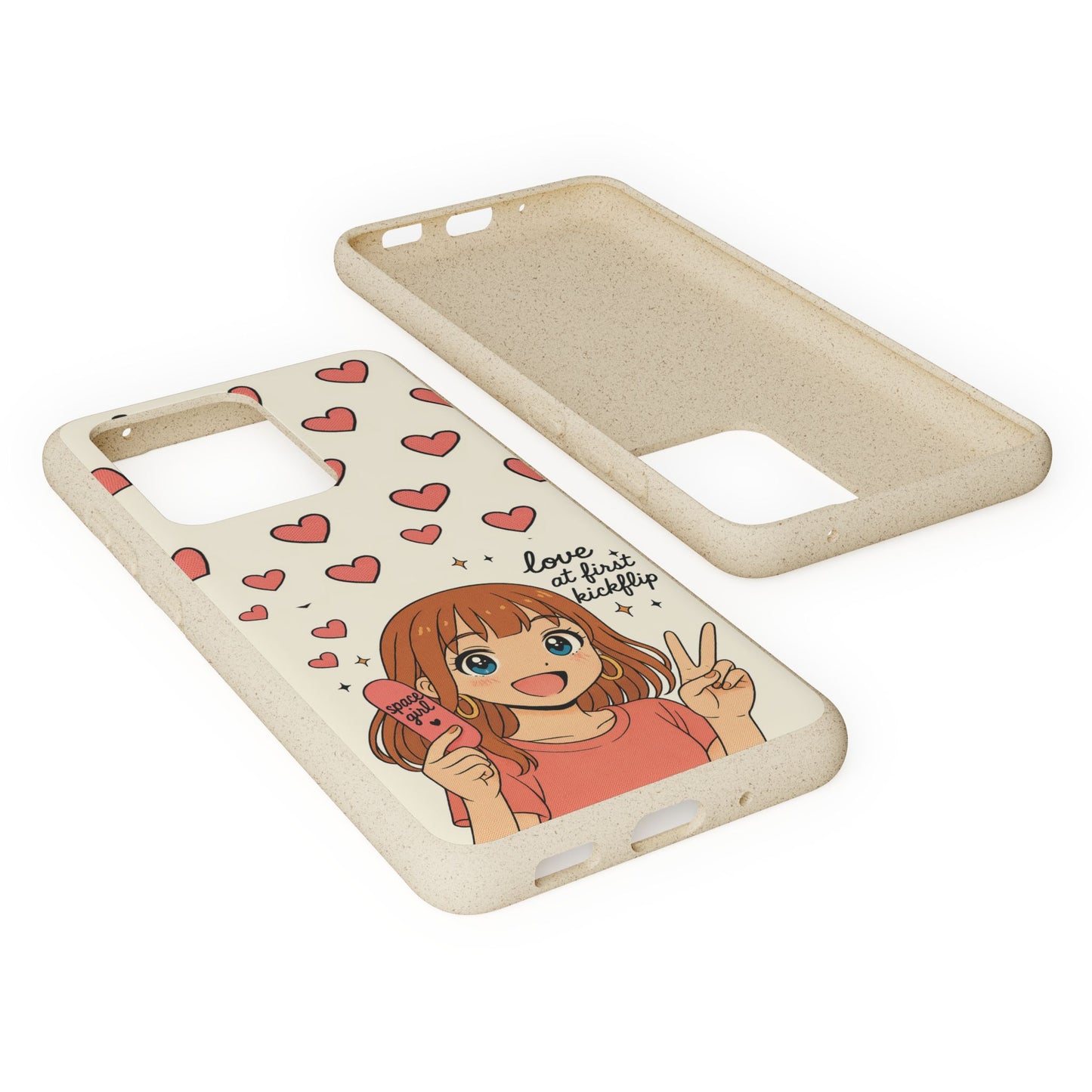 Anime Heartphone Biodegradable Phone Case — “Love at First Kickflip”