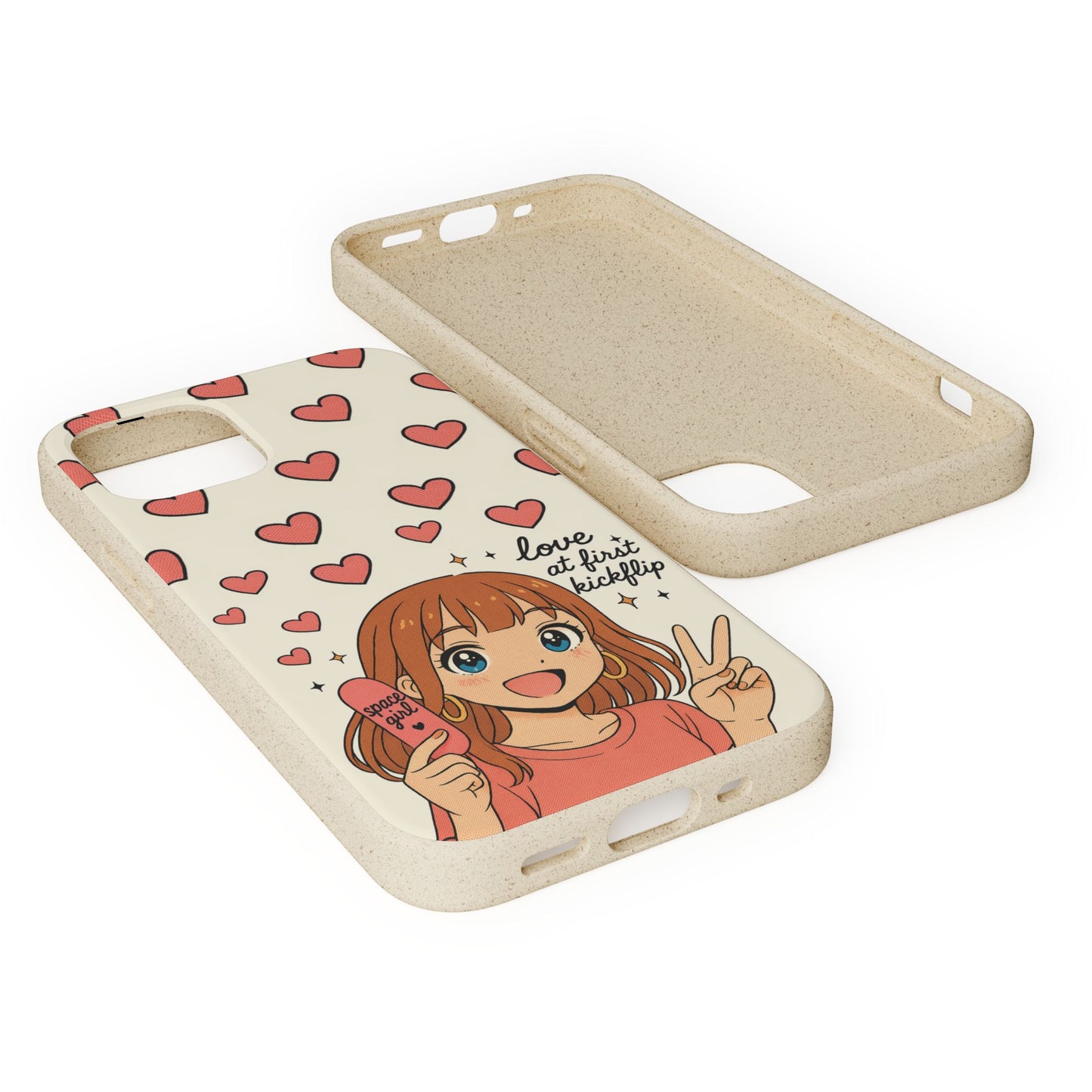 Anime Heartphone Biodegradable Phone Case — “Love at First Kickflip”