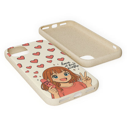 Anime Heartphone Biodegradable Phone Case — “Love at First Kickflip”