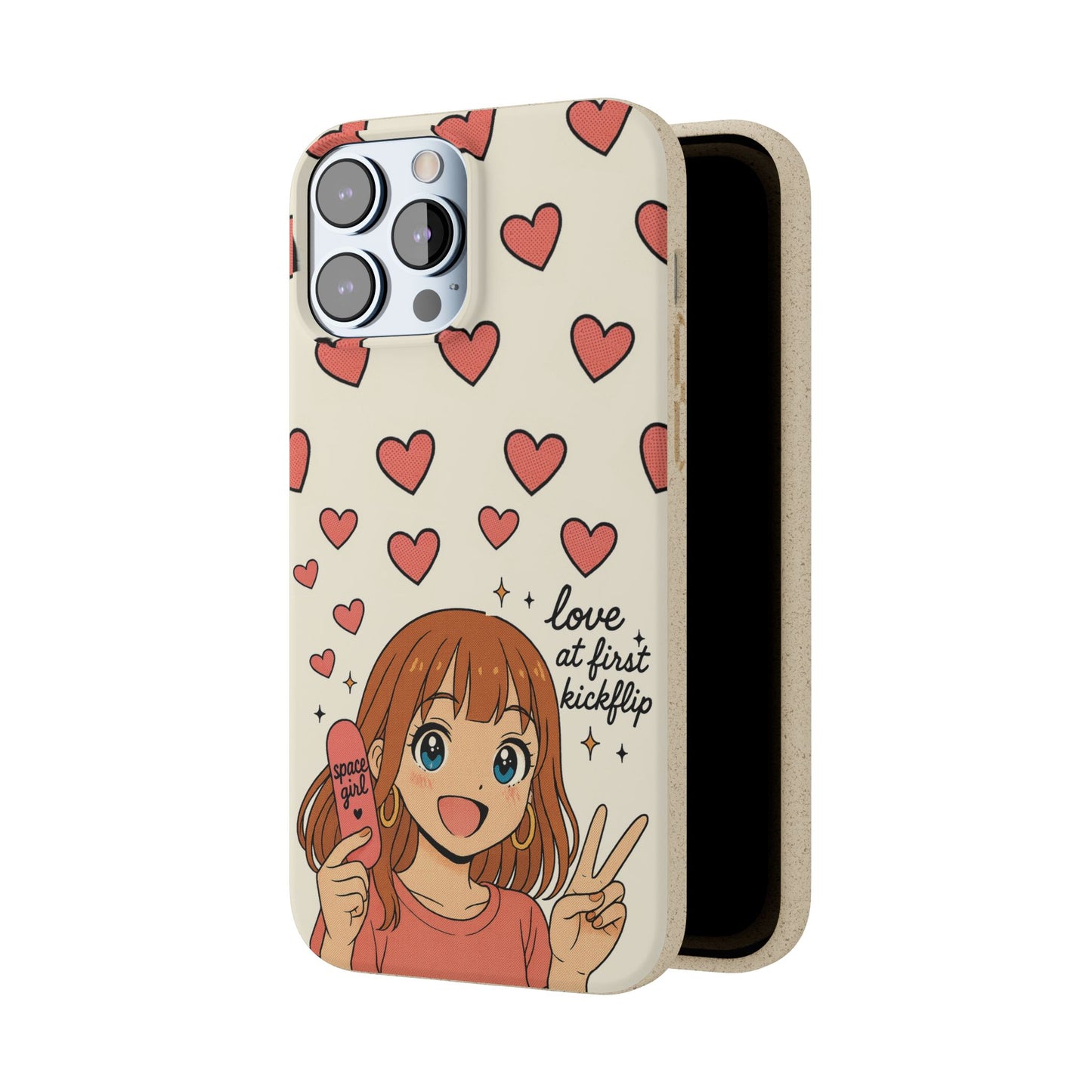 Anime Heartphone Biodegradable Phone Case — “Love at First Kickflip”