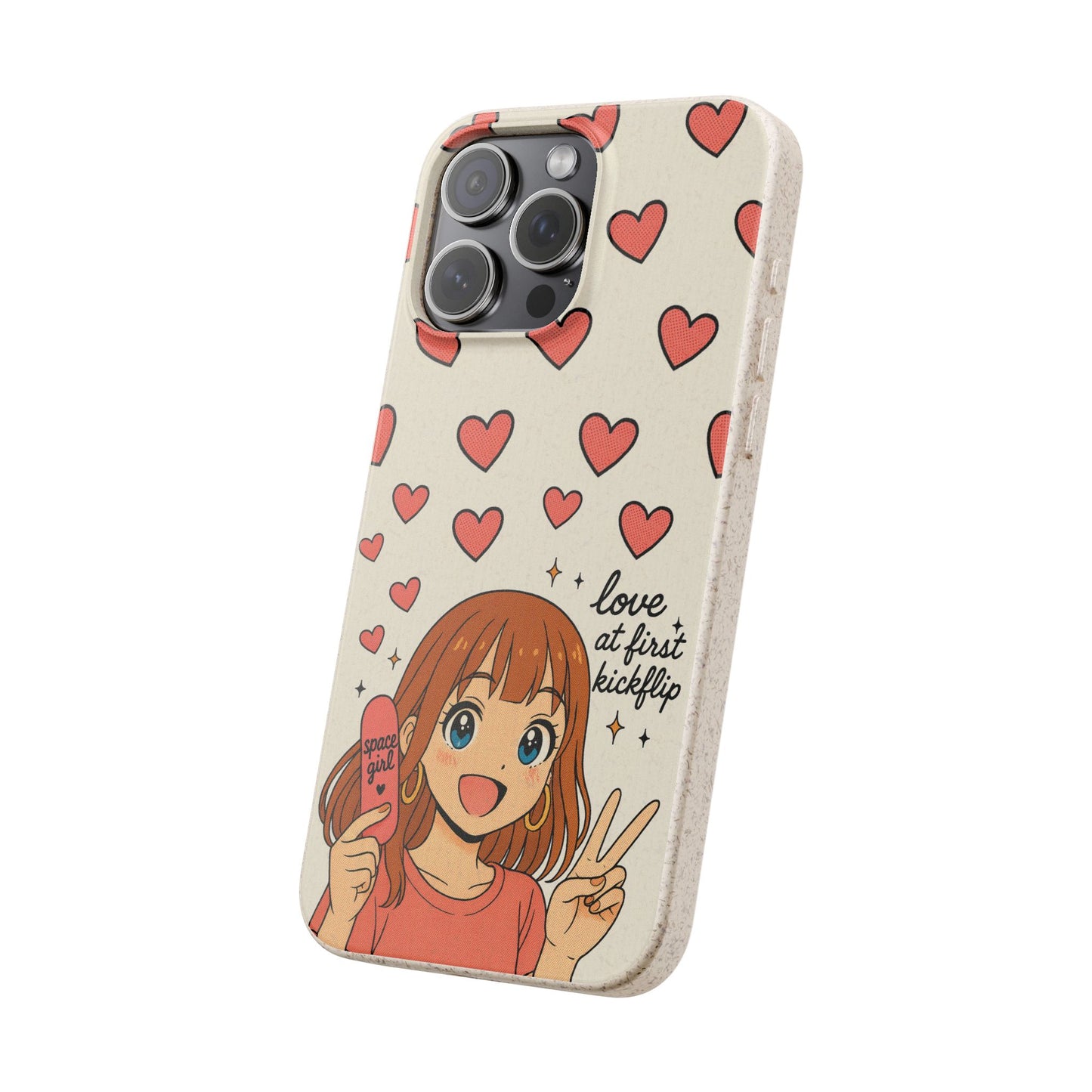 Anime Heartphone Biodegradable Phone Case — “Love at First Kickflip”