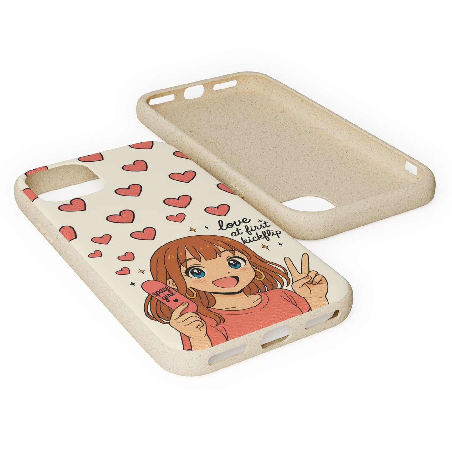 Anime Heartphone Biodegradable Phone Case — “Love at First Kickflip”