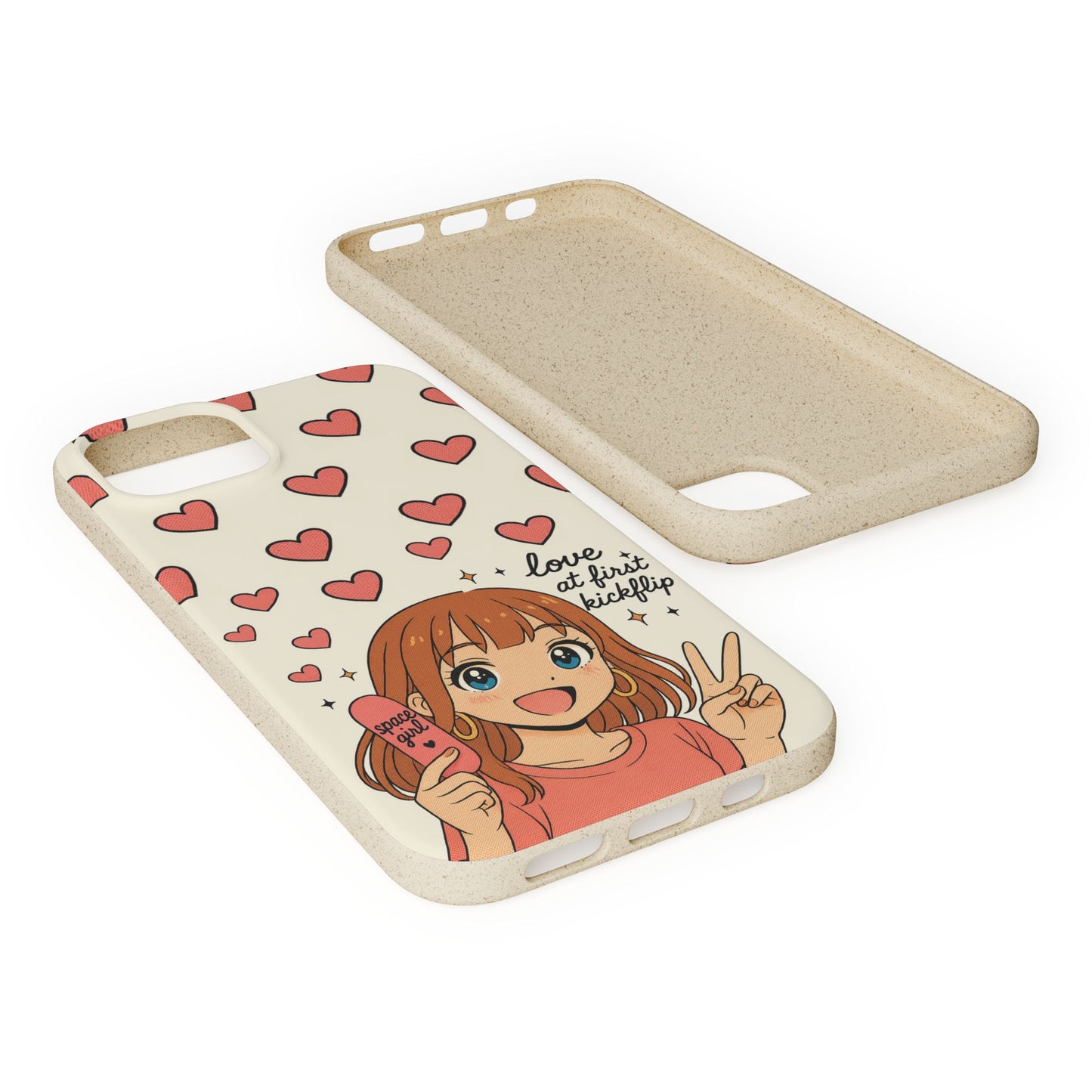Anime Heartphone Biodegradable Phone Case — “Love at First Kickflip”