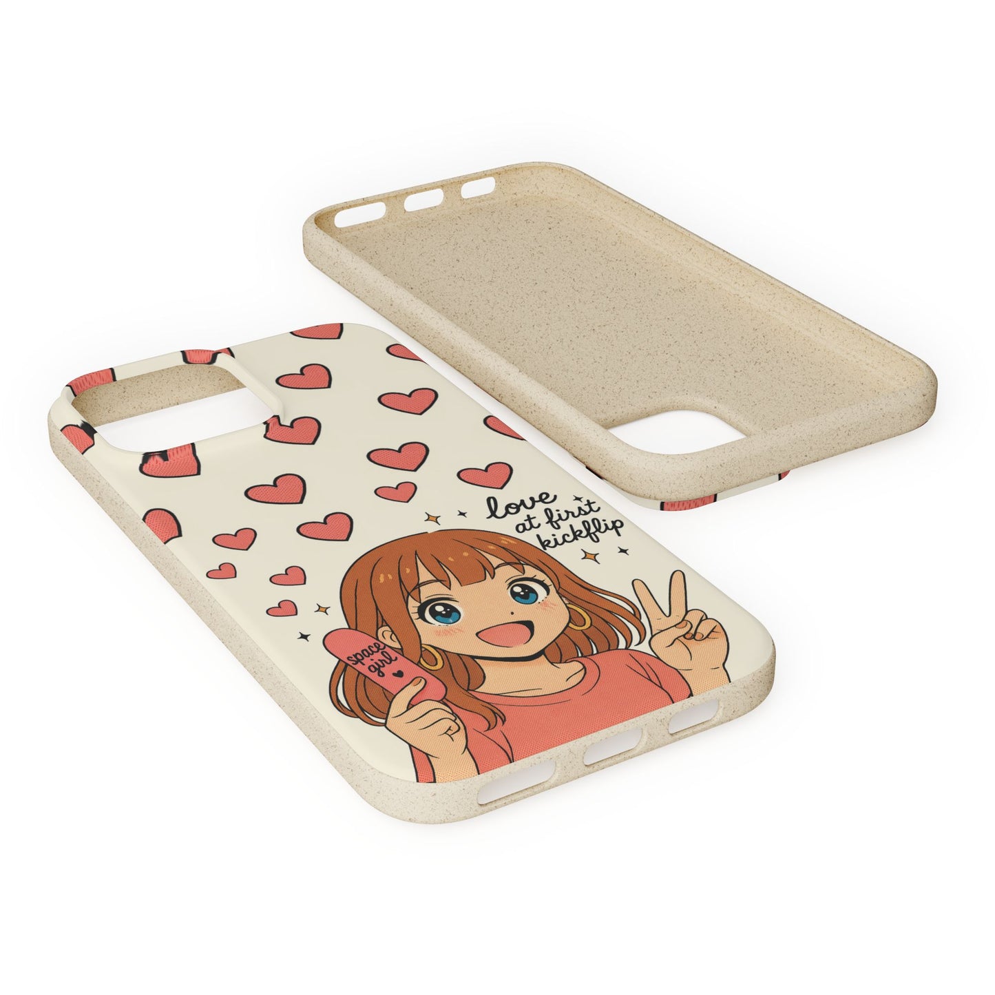Anime Heartphone Biodegradable Phone Case — “Love at First Kickflip”