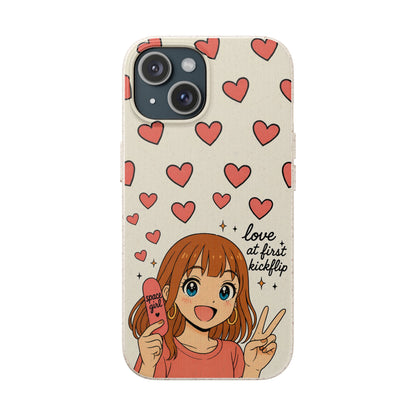 Anime Heartphone Biodegradable Phone Case — “Love at First Kickflip”