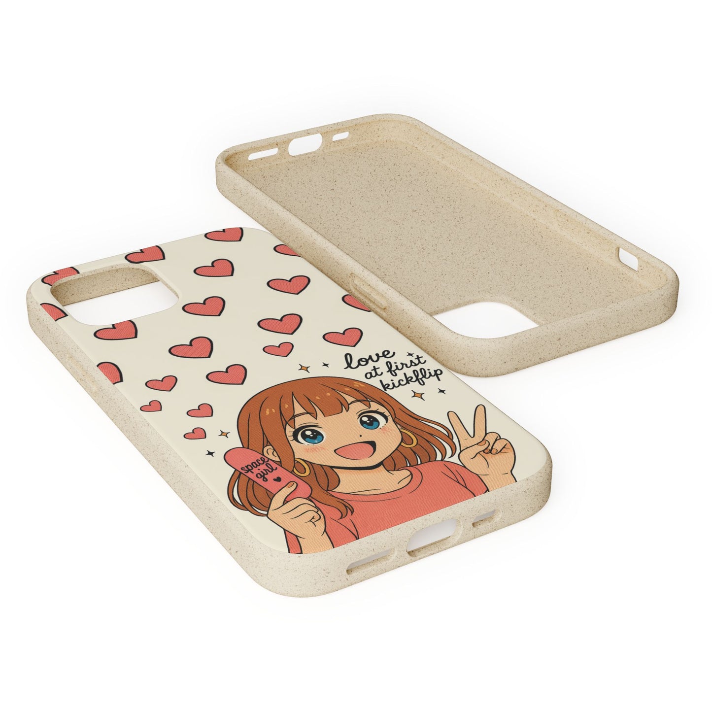 Anime Heartphone Biodegradable Phone Case — “Love at First Kickflip”