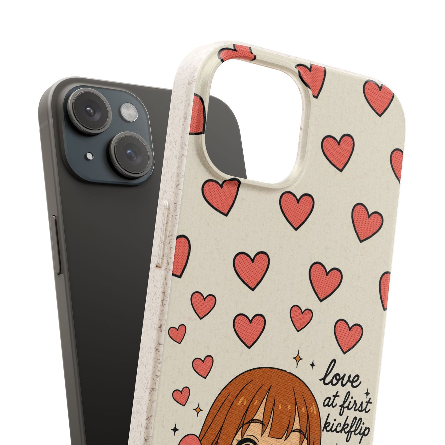 Anime Heartphone Biodegradable Phone Case — “Love at First Kickflip”