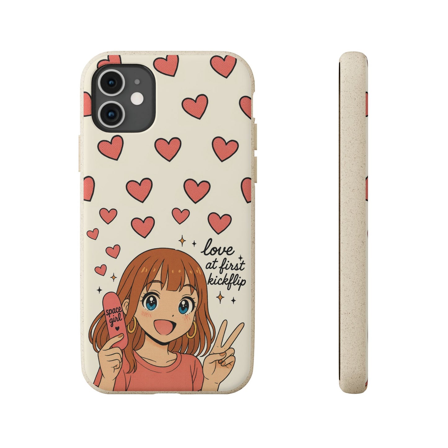 Anime Heartphone Biodegradable Phone Case — “Love at First Kickflip”
