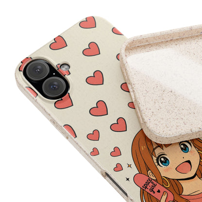 Anime Heartphone Biodegradable Phone Case — “Love at First Kickflip”