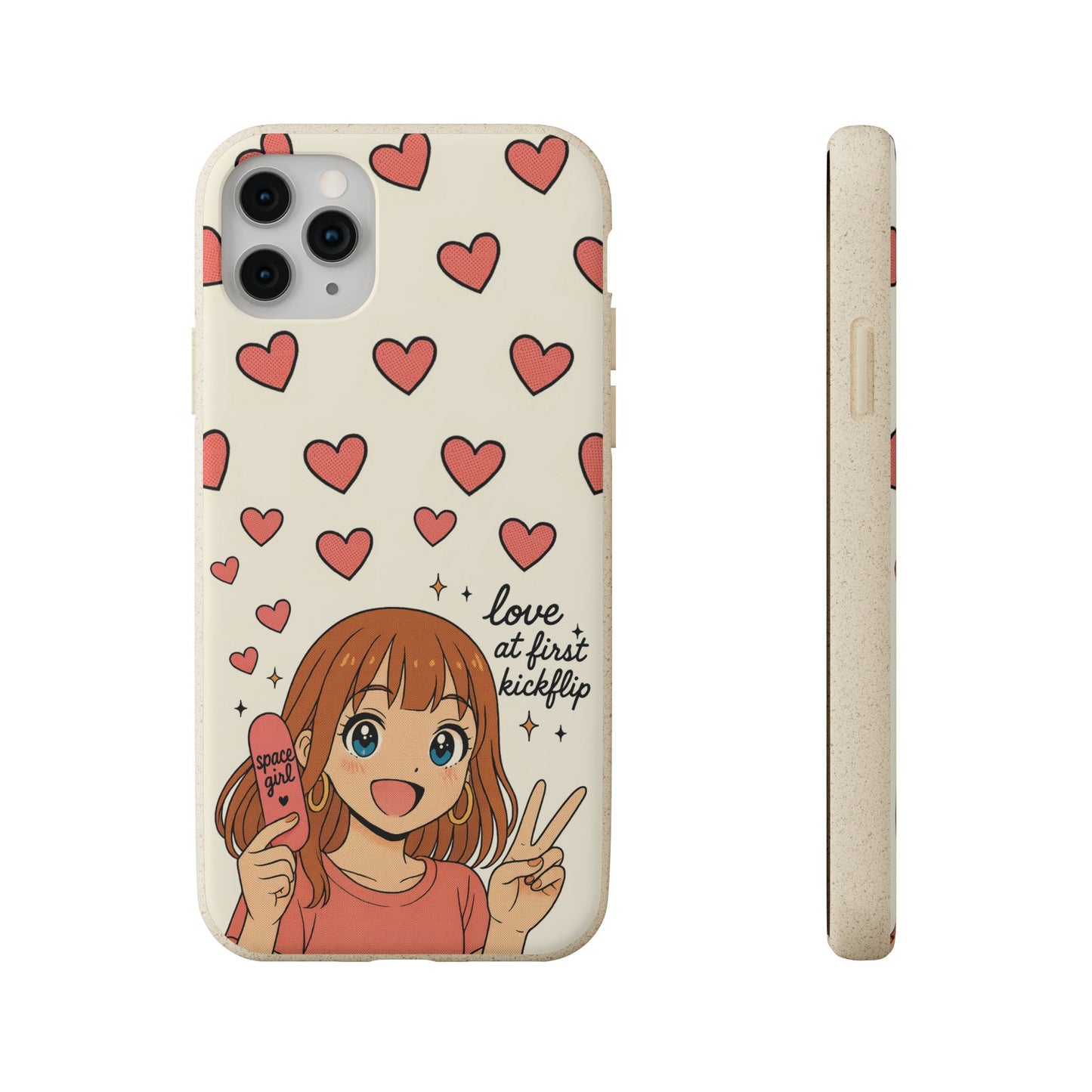 Anime Heartphone Biodegradable Phone Case — “Love at First Kickflip”
