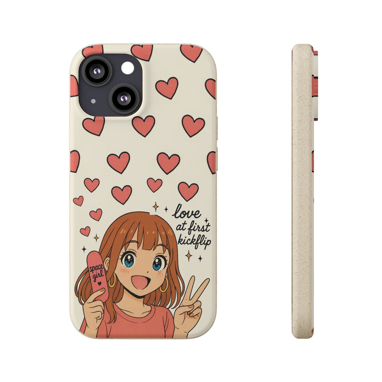 Anime Heartphone Biodegradable Phone Case — “Love at First Kickflip”