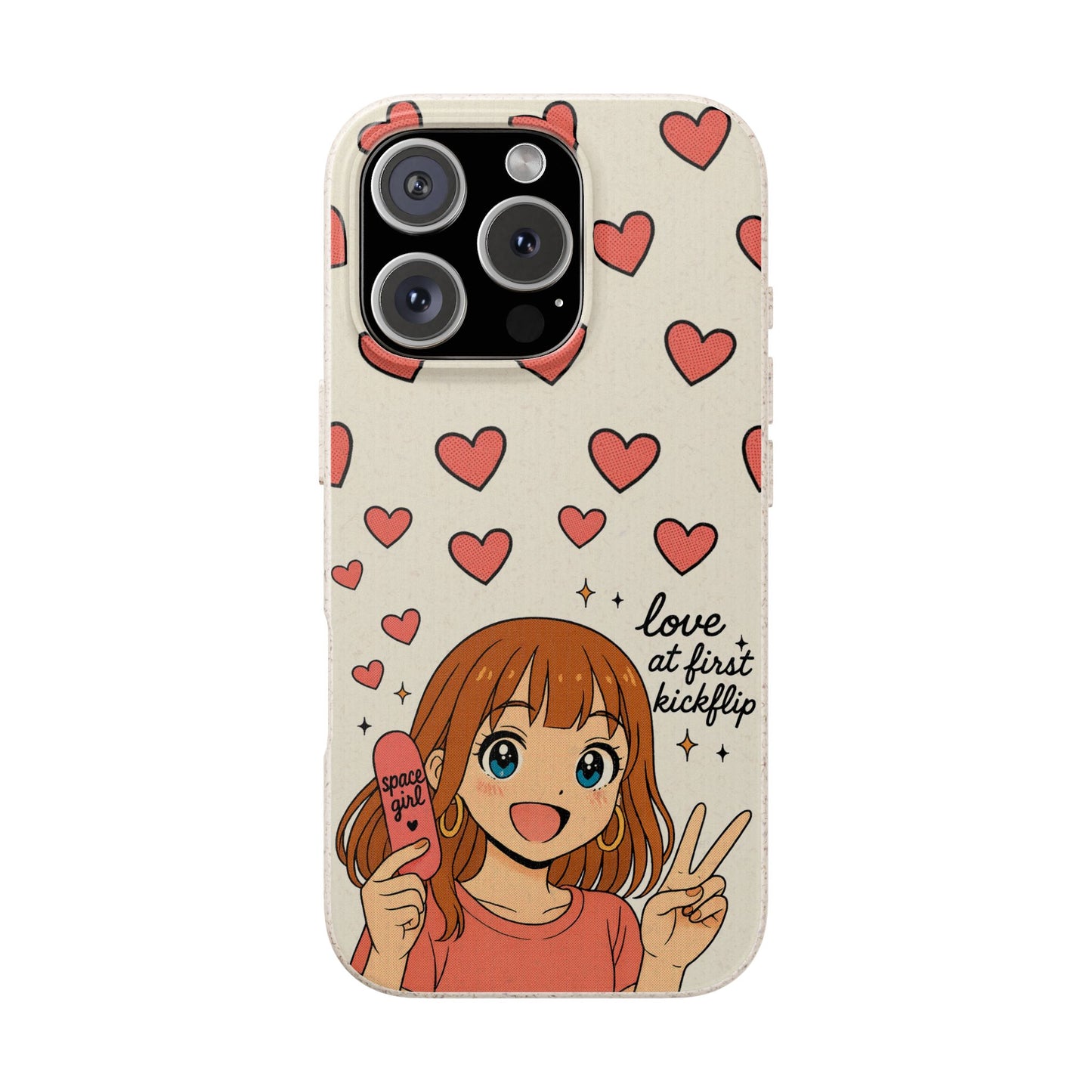 Anime Heartphone Biodegradable Phone Case — “Love at First Kickflip”
