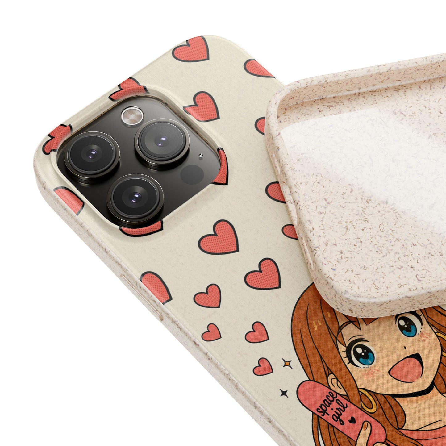 Anime Heartphone Biodegradable Phone Case — “Love at First Kickflip”