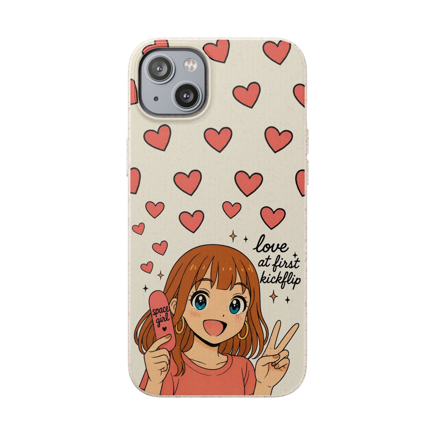 Anime Heartphone Biodegradable Phone Case — “Love at First Kickflip”