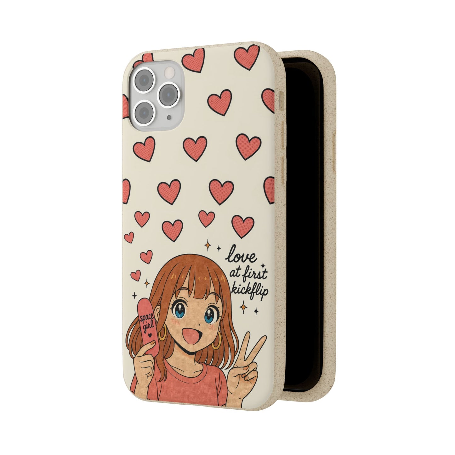Anime Heartphone Biodegradable Phone Case — “Love at First Kickflip”