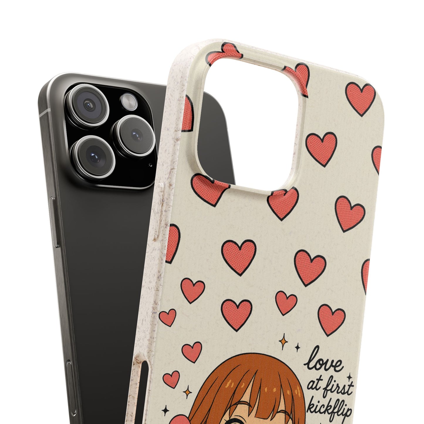 Anime Heartphone Biodegradable Phone Case — “Love at First Kickflip”