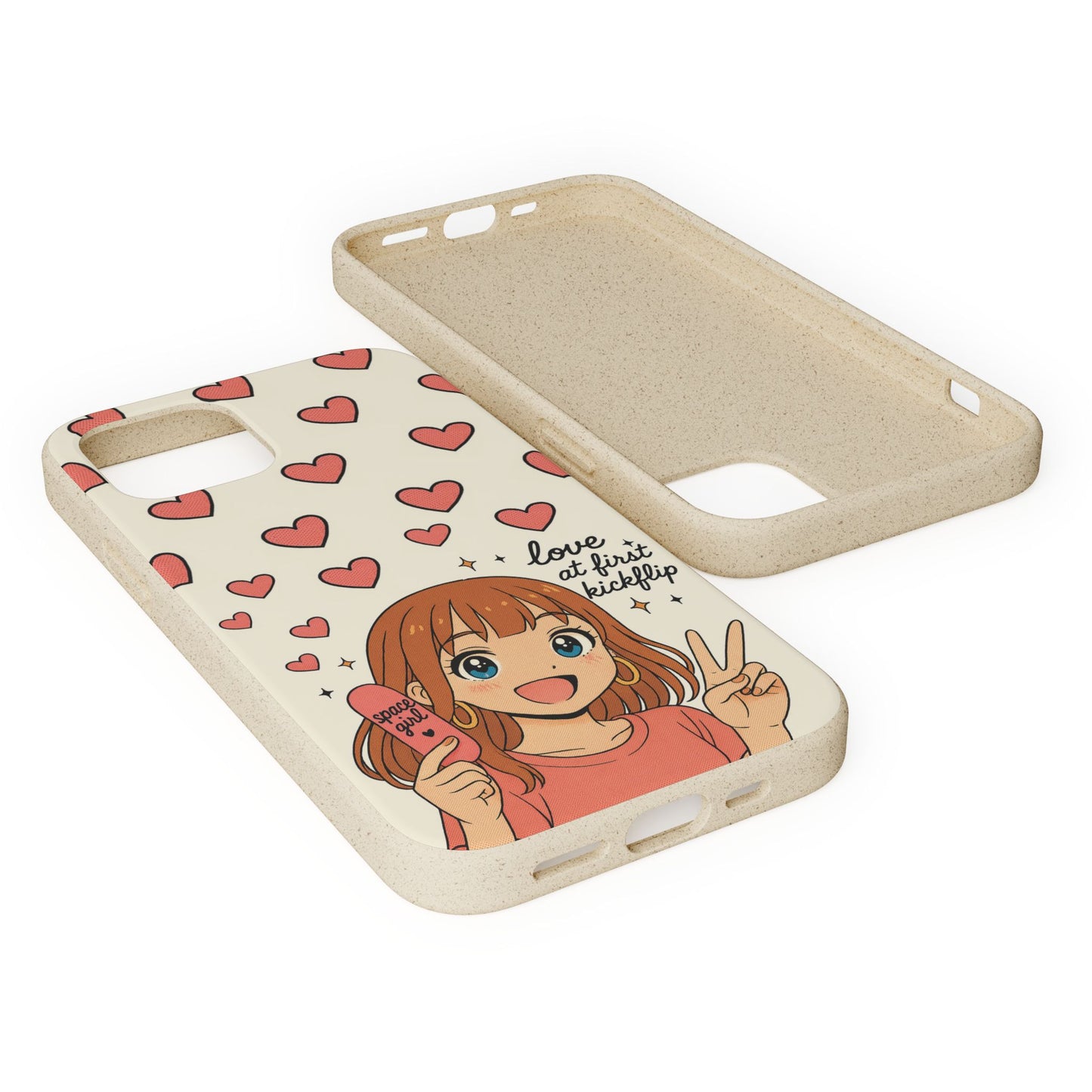 Anime Heartphone Biodegradable Phone Case — “Love at First Kickflip”